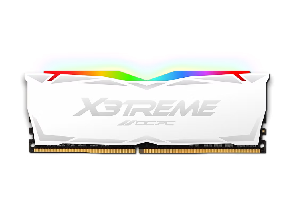 OCPC X3 RGB DDR4 3200MHz 8GB White Desktop RAM with RGB Lighting for Gaming PC Build in Bangladesh