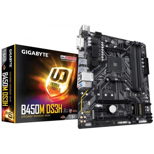Gigabyte B450M DS3H AM4 AMD Micro ATX Motherboard with DDR4 and M.2 support available at Tech Moon BD