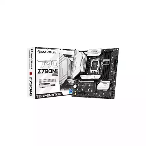 Maxsun Terminator Z790M D5 WIFI DDR5 Micro-ATX Motherboard for Intel 12th and 13th Gen with Wi-Fi 6E and 5×M.2 slots available at Tech Moon BD