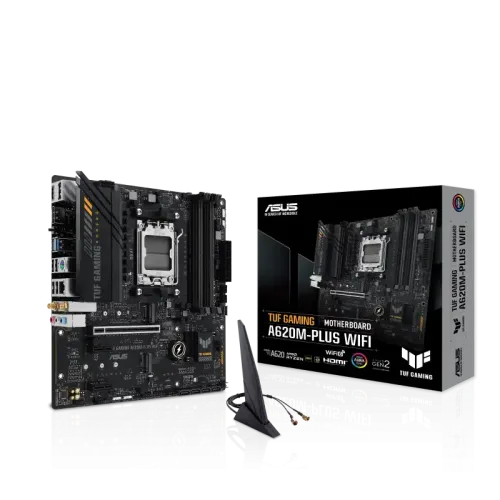 ASUS TUF GAMING A620M PLUS WIFI AM5 DDR5 Micro ATX Motherboard with Wi Fi 6 and 2.5Gb LAN available at Tech Moon BD
