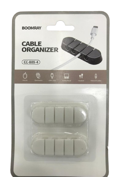 BOOMRAY CC-809-4 4 Slot Silicone Cable Organizer Clip for USB Type-C Charging Cables available at Tech Moon BD Bangladesh