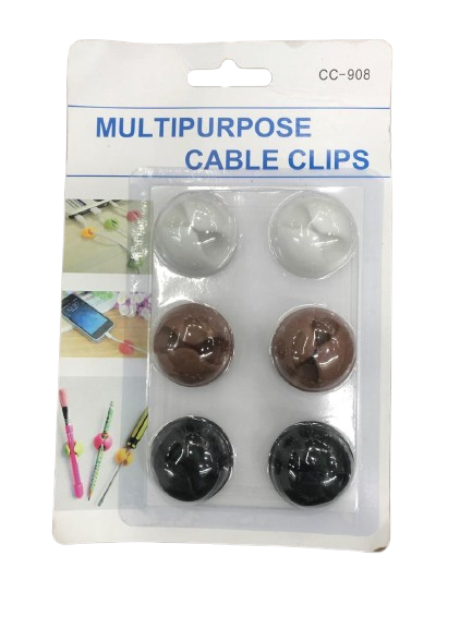 Multipurpose Cable Clips CC-908 self adhesive cable organizer holder for USB Type-C and charging cables available at Tech Moon BD Bangladesh
